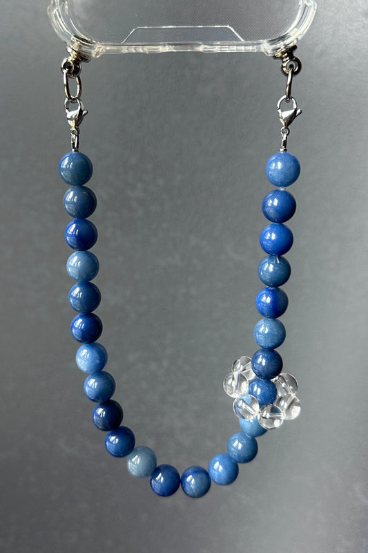 “Soothing Lullaby” Blue Aventurine Phone Chain / Gemstone Phone Charm/ Healing Crystal Beads Phone Chain