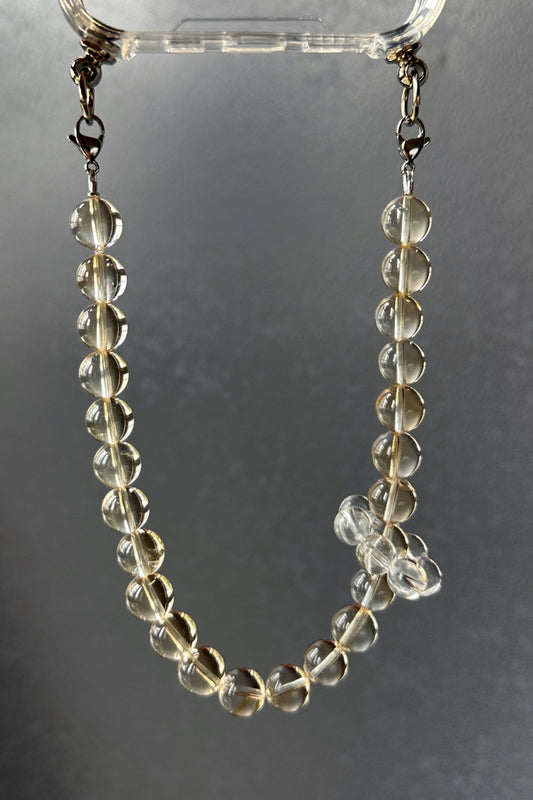 “Golden Harmony” Citrine Phone Strap /Gemstone Phone Charm / Healing Crystal Beads Phone Chain